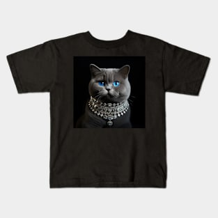 Elegant British Blue Kids T-Shirt